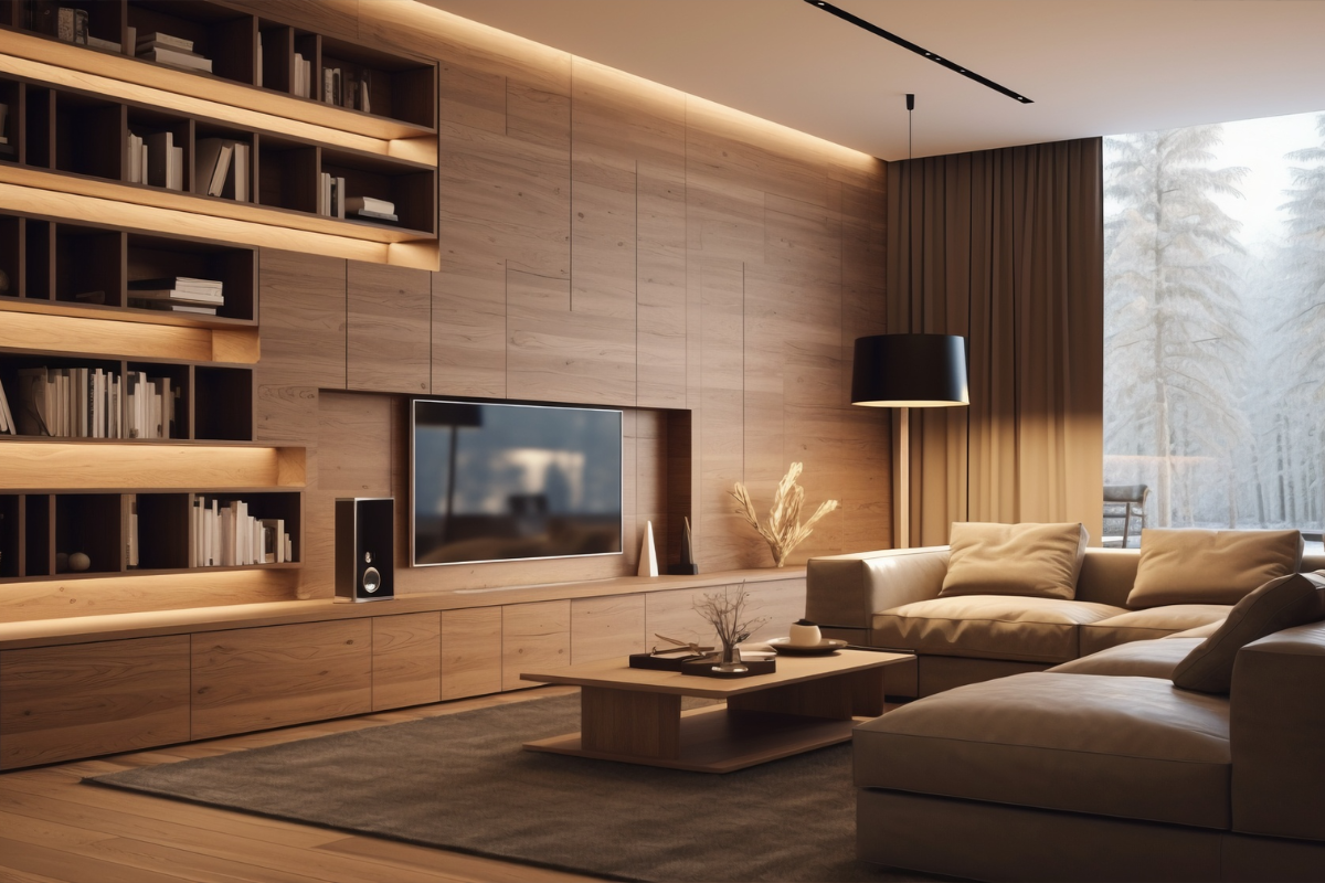 Glow Kraft wooden TV unit project